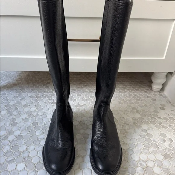 Tory Burch Black Christy Riding Boots - Picture 1 of 9